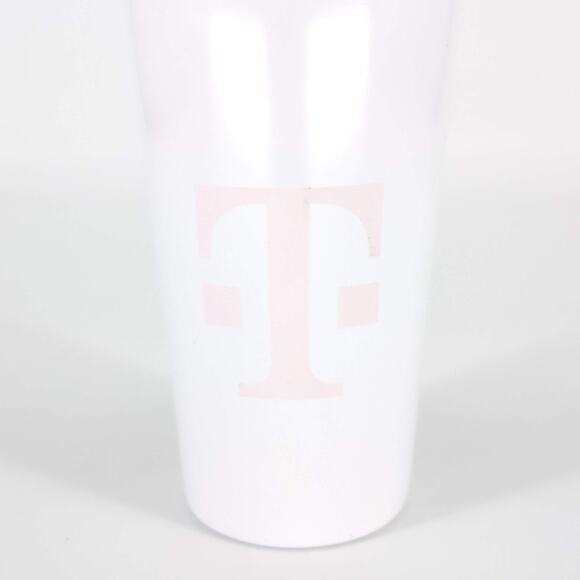 T-Mobile Reusable White Aluminum Color-Changing Tumbler with "T" Logo Cup NWT - Picture 4 of 14